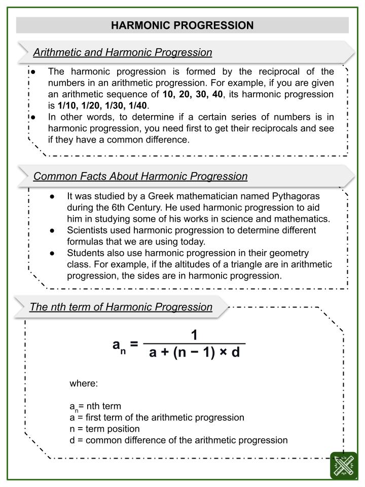 Harmonic ProgressionHarmonic Progression (Teachers' Day Themed) Worksheets